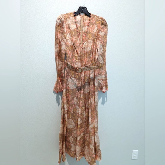 Zimmermann Kaleidoscope Belted Midi-Dress - Picture 1 of 10